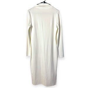 Hearts & Hips White Mock Neck Long Sleeve Bodycon Dress – Size L